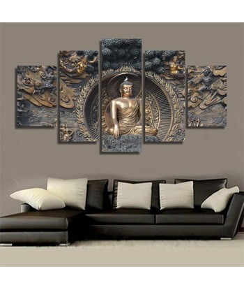 Tableau Bouddha en 5 parties soldes