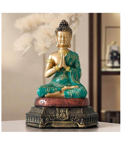 Statue Bouddha Amitabha Vert et Or commande en ligne