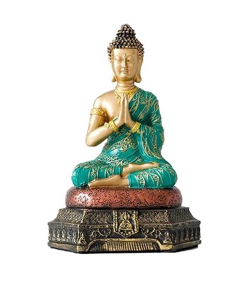 Statue Bouddha Amitabha Vert et Or commande en ligne