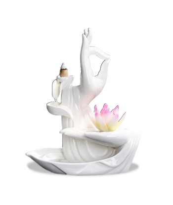 Porte-Encens Fleur de Lotus et Main Bouddha outlet