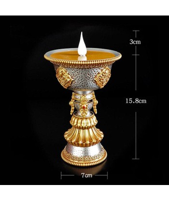 Lampe Tibétaine Bouddha avec Bougeoir Comment ça marche