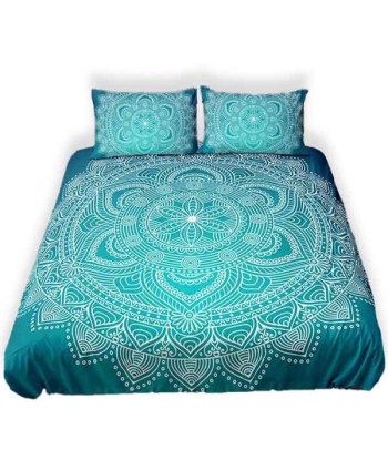 Housse de Couette Bouddha avec Mandala Turquoise en stock