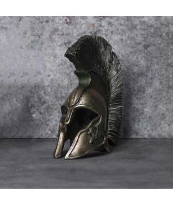 Casque Spartiate Leonidas effet bronze 15 cm Paris Déstockage Promo