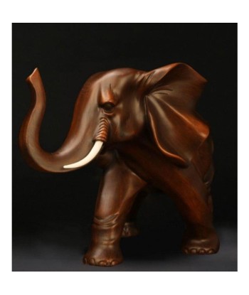 Statue Éléphant  Bois 15 cm de pas cher