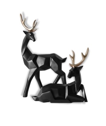 Statue Cerf  Biche Origami (Deux Éléments) s'inspire de l'anatomie humaine