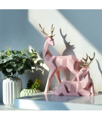 Statue Cerf  Biche Origami (Deux Éléments) s'inspire de l'anatomie humaine