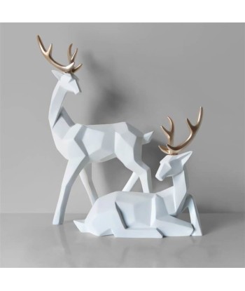 Statue Cerf  Biche Origami (Deux Éléments) s'inspire de l'anatomie humaine