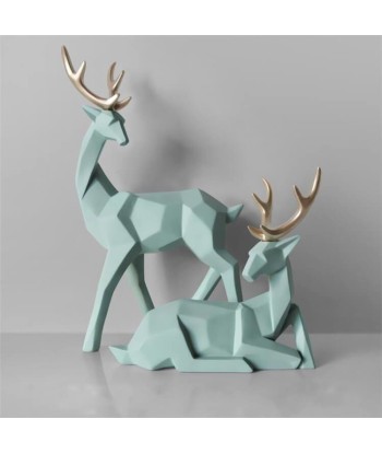 Statue Cerf  Biche Origami (Deux Éléments) s'inspire de l'anatomie humaine