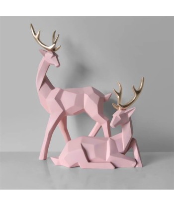 Statue Cerf  Biche Origami (Deux Éléments) s'inspire de l'anatomie humaine