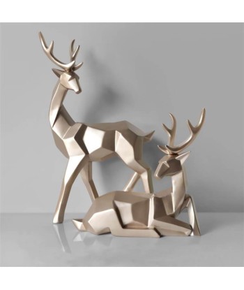 Statue Cerf  Biche Origami (Deux Éléments) s'inspire de l'anatomie humaine