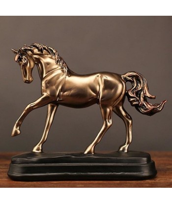 Statue Cheval  Doré effet bronze 20 cm Comparez plus de prix