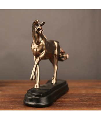 Statue Cheval  Doré effet bronze 20 cm Comparez plus de prix