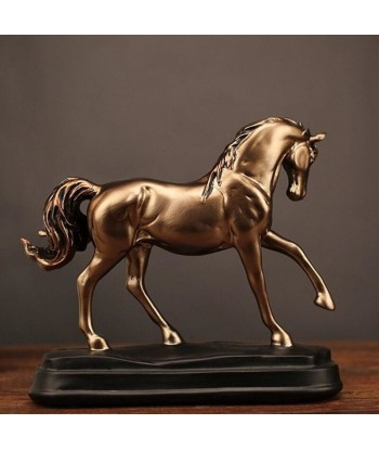 Statue Cheval  Doré effet bronze 20 cm Comparez plus de prix