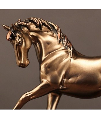 Statue Cheval  Doré effet bronze 20 cm Comparez plus de prix