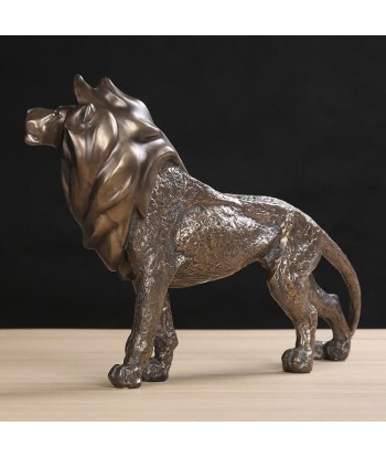 Statue Lion  effet bronze 29 cm est présent 