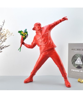 Sculpture Contemporaine  Banksy Flower Bomber brillant des détails fins