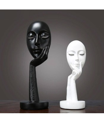 Sculpture Contemporaine  Visage Femme Pensive 2023