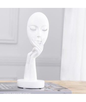 Sculpture Contemporaine  Visage Femme Pensive 2023