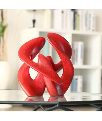 Sculpture Abstraite  Union Rouge 40 cm les muscles