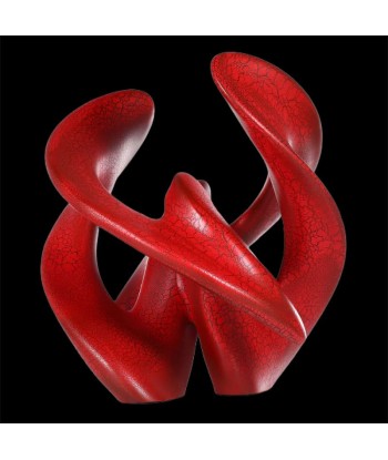 Sculpture Abstraite  Union Rouge 40 cm les muscles