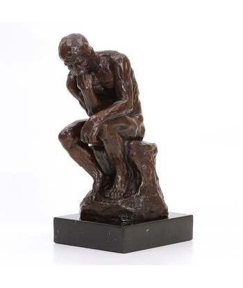 Statue le Penseur de Rodin Reproduction Bronze 24 cm destockage