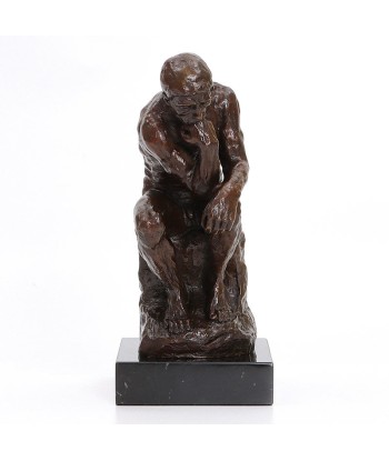 Statue le Penseur de Rodin Reproduction Bronze 24 cm destockage