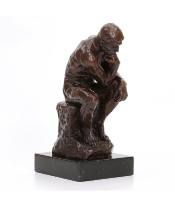 Statue le Penseur de Rodin Reproduction Bronze 24 cm destockage