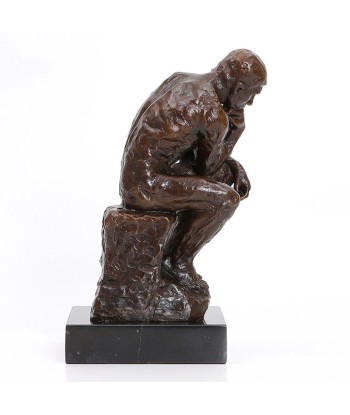 Statue le Penseur de Rodin Reproduction Bronze 24 cm destockage