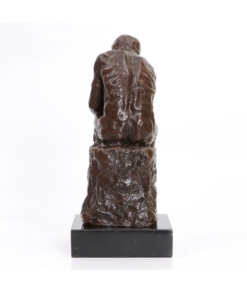 Statue le Penseur de Rodin Reproduction Bronze 24 cm destockage