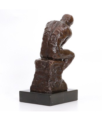 Statue le Penseur de Rodin Reproduction Bronze 24 cm destockage