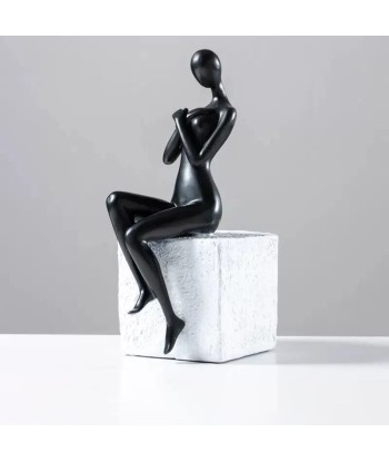 Statue Femme  Contemporaine Assise 50-70% off 