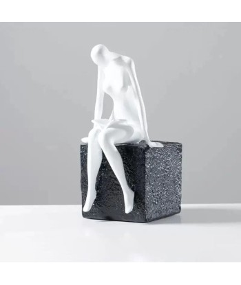 Statue Femme  Contemporaine Assise 50-70% off 