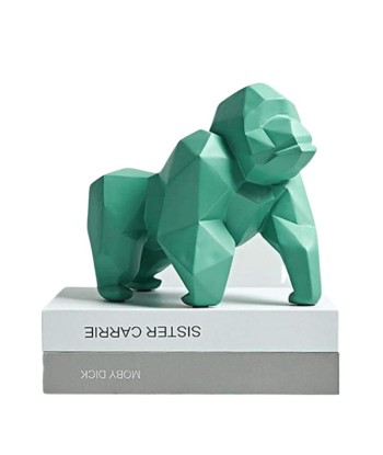 Statue Gorille Origami Résine 22 cm soldes