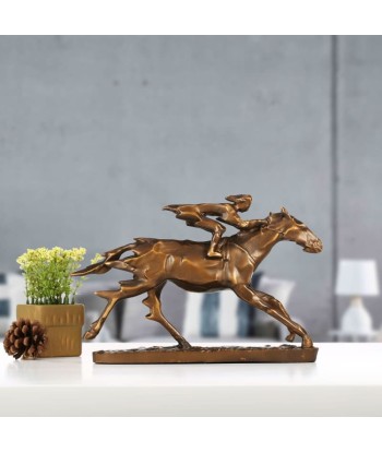 Statue Cheval en Bronze  Moderne 21 cm en linge