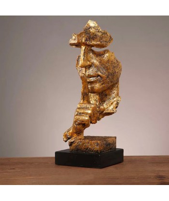 Statue Homme Visage  Le silence est d'or l'achat 