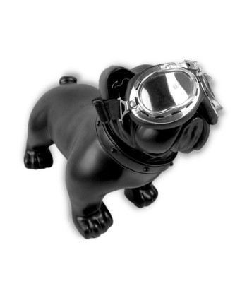 Statue Chien  Bouledogue Moto 33 cm ou a consommer sur place