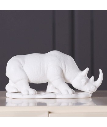 Statue Rhinocéros  Blanc Comparez et commandez 