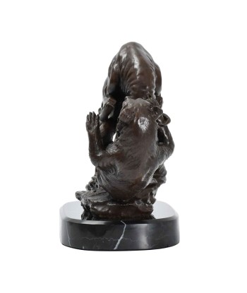 Statue Taureau Bronze  Attaque sur l'Ours en linge