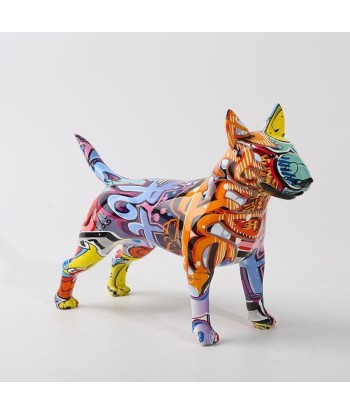 Statue Chien  Statue Bull Terrier Multicolore ouvre sa boutique