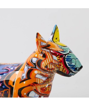 Statue Chien  Statue Bull Terrier Multicolore ouvre sa boutique