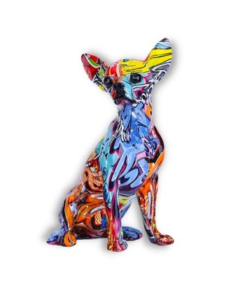 Statue Chien  Statue Chihuahua Graffiti basket pas cher