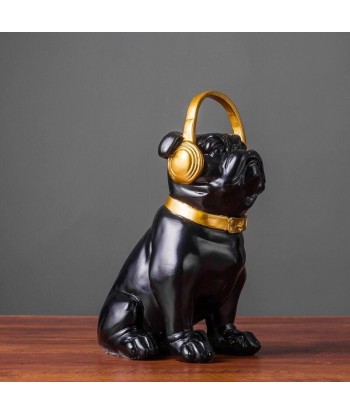 Statue Bouledogue  Anglais Casque 21 cm hantent personnes