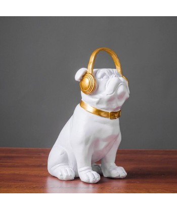 Statue Bouledogue  Anglais Casque 21 cm hantent personnes