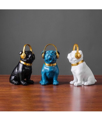 Statue Bouledogue  Anglais Casque 21 cm hantent personnes