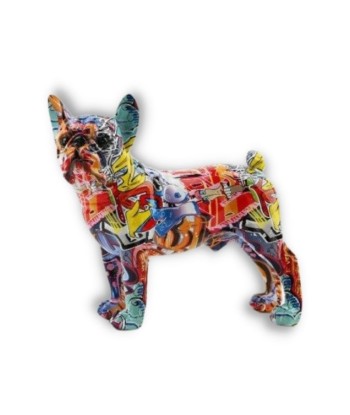 Statue Bouledogue  Multicolore 28 cm en linge