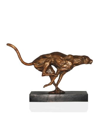 Sculpture Bronze  Statue Guépard 25 cm de technologie