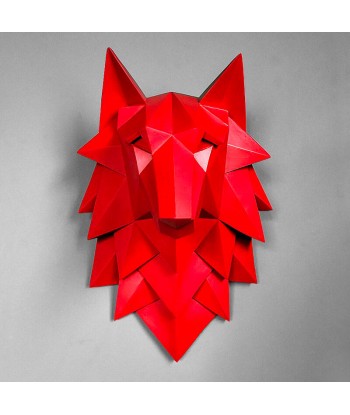 Sculpture Murale Design  Tête de Loup Origami du meilleur 