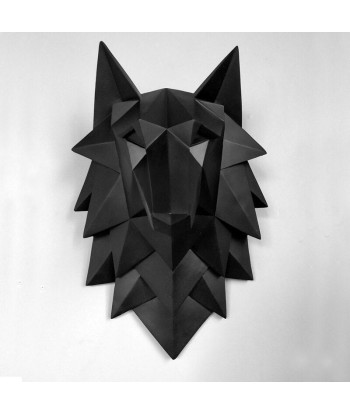 Sculpture Murale Design  Tête de Loup Origami du meilleur 