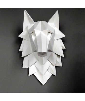 Sculpture Murale Design  Tête de Loup Origami du meilleur 