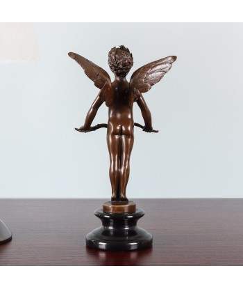 Cupidon en Bronze 29 cm en linge